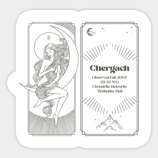 Meteorite Collector "Observed Fall: Chergach" Meteorite Sticker